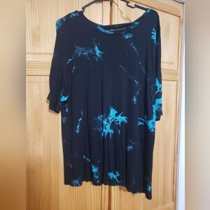 💥3/$30💥Black and Teal Tie-Dye T-Shirt